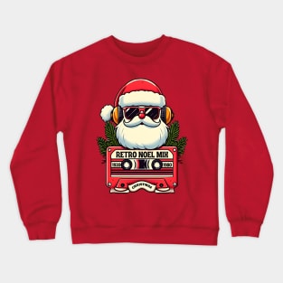 santa cassette tape christmas Crewneck Sweatshirt